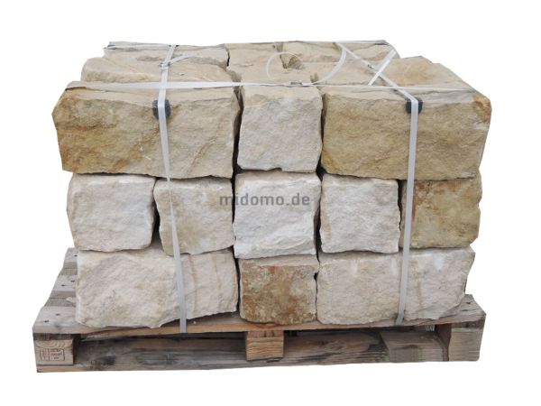 Sandstein Mauersteine gespalten