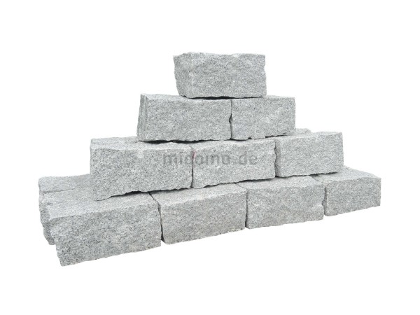 Granitsteine Mauersteine gespalten 20x20x40 cm DORNBERG